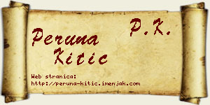 Peruna Kitić vizit kartica